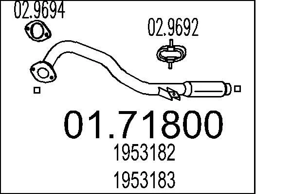 Exhaust Pipe MTS 01.71800