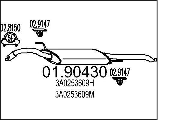 Zadnji dušilec zvoka MTS 01.90430