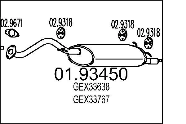 Rear Muffler MTS 01.93450