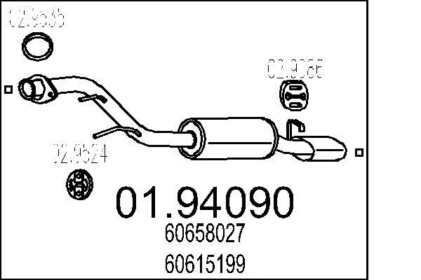 Zadnji dušilec zvoka MTS 01.94090