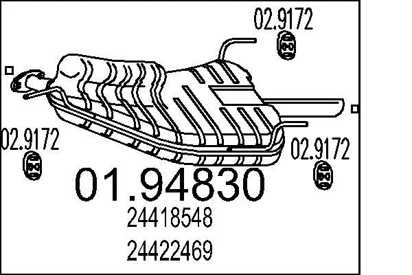 Rear Muffler MTS 01.94830