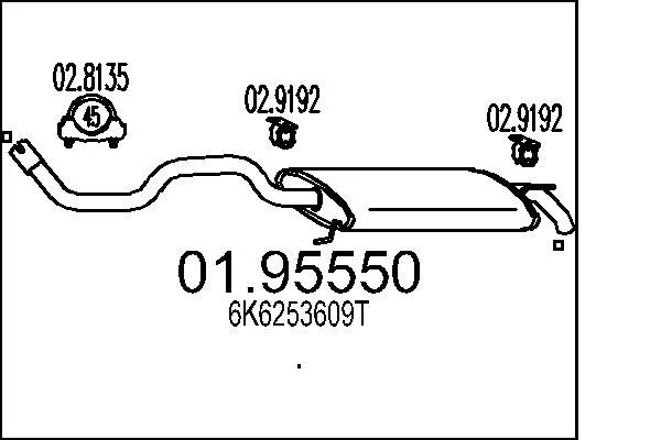 Zadnji dušilec zvoka MTS 01.95550