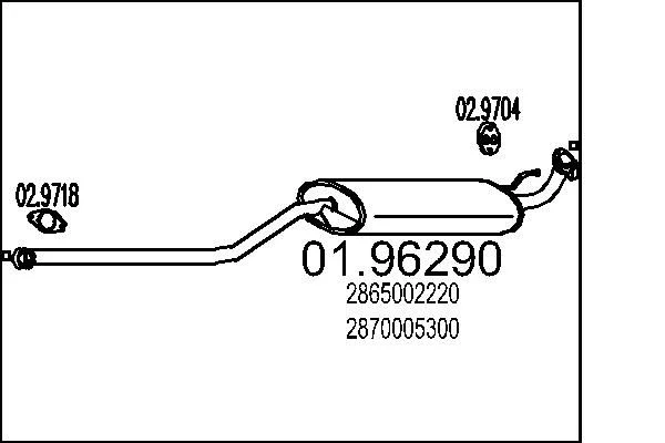 Zadnji dušilec zvoka MTS 01.96290
