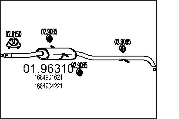 Zadnji dušilec zvoka MTS 01.96310