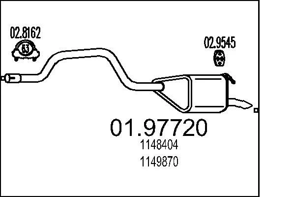 Zadnji dušilec zvoka MTS 01.97720