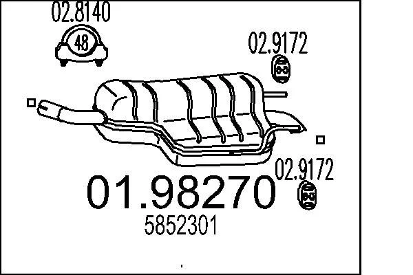 Rear Muffler MTS 01.98270