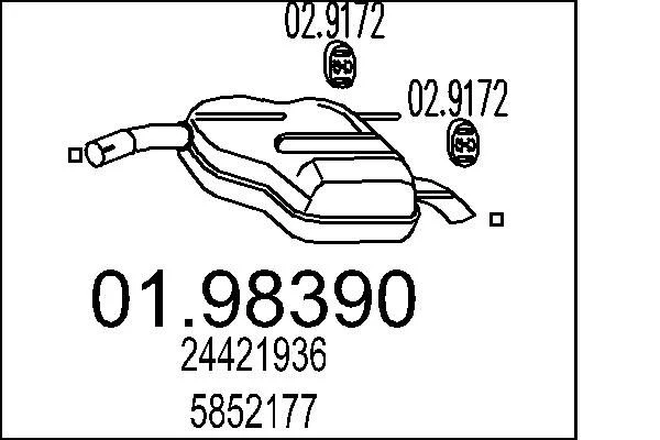 Rear Muffler MTS 01.98390