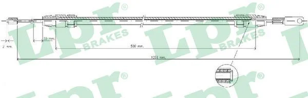 Cable Pull, parking brake LPR C0012B