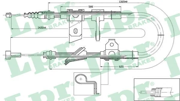 Cable Pull, parking brake LPR C0021B