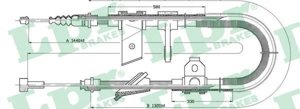 Cable Pull, parking brake LPR C0022B