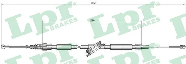 Cable Pull, parking brake LPR C0048B