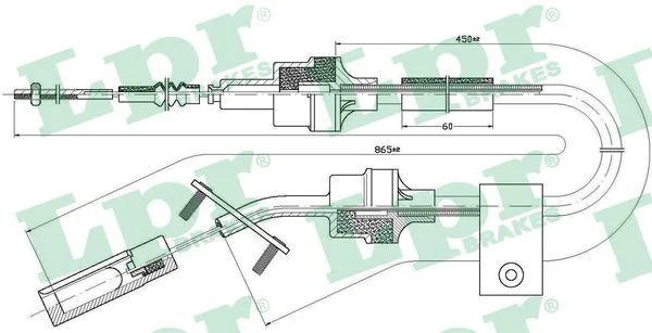 Cable Pull, clutch control LPR C0065C