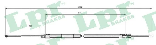 Cable Pull, parking brake LPR C0080B