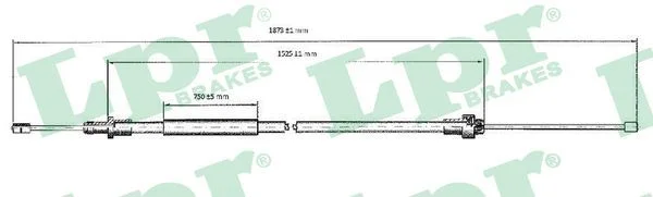 Cable Pull, parking brake LPR C0092B