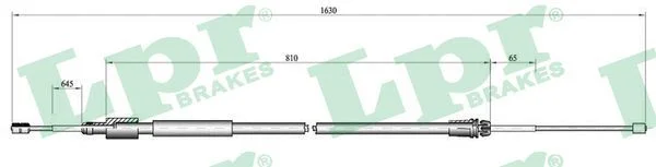 Cable Pull, parking brake LPR C0098B