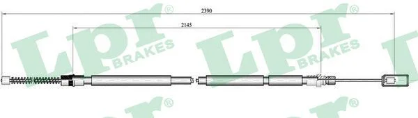 Cable Pull, parking brake LPR C0103B