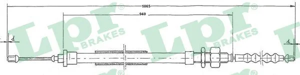 Cable Pull, parking brake LPR C0114B