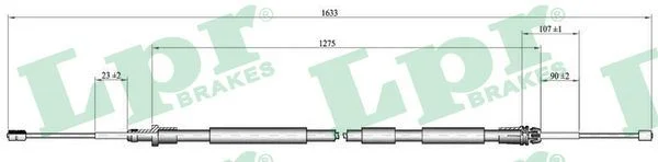 Cable Pull, parking brake LPR C0118B