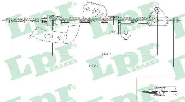 Cable Pull, parking brake LPR C0133B