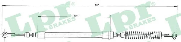 Cable Pull, parking brake LPR C0215B