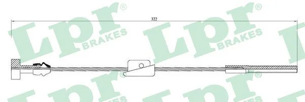 Cable Pull, parking brake LPR C0247B
