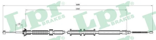 Cable Pull, parking brake LPR C0307B