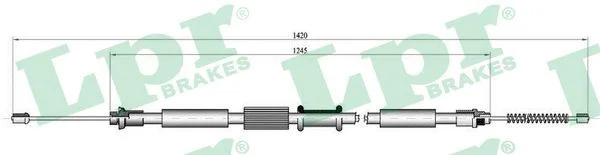 Cable Pull, parking brake LPR C0343B