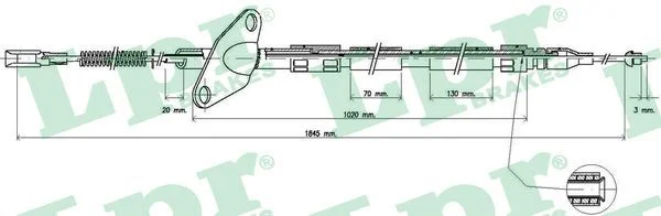 Cable Pull, parking brake LPR C0412B