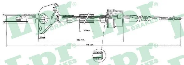 Cable Pull, clutch control LPR C0423C