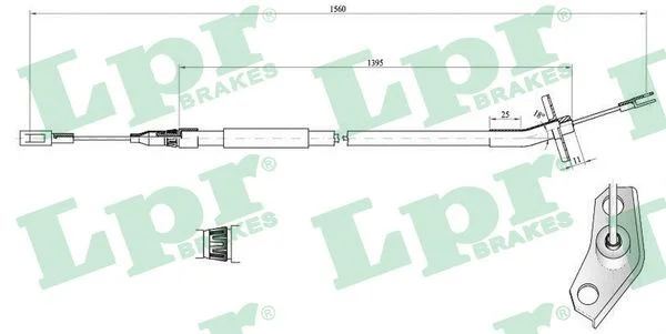 Cable Pull, parking brake LPR C0453B