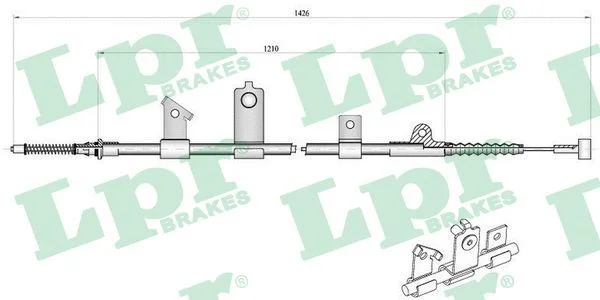 Cable Pull, parking brake LPR C0488B