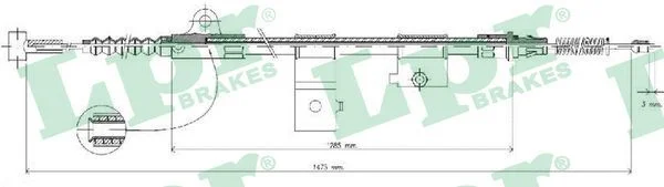 Cable Pull, parking brake LPR C0513B