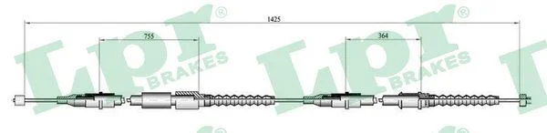 Cable Pull, parking brake LPR C0552B