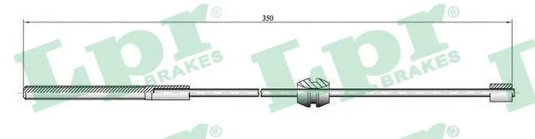 Cable Pull, parking brake LPR C0558B