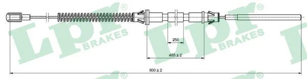 Cable Pull, parking brake LPR C0574B