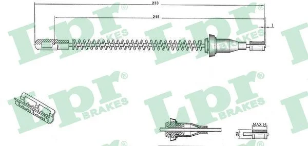 Cable Pull, parking brake LPR C0586B