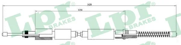 Cable Pull, parking brake LPR C0619B