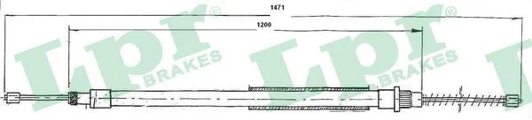 Cable Pull, parking brake LPR C0624B