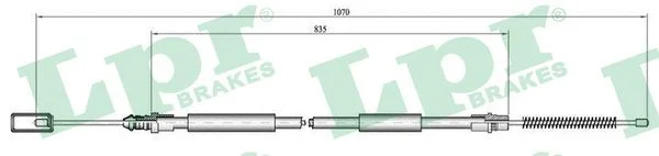 Cable Pull, parking brake LPR C0694B