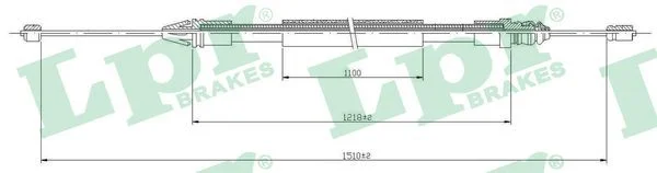 Cable Pull, parking brake LPR C0710B