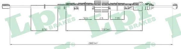 Cable Pull, parking brake LPR C0716B