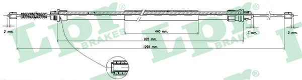 Cable Pull, parking brake LPR C0740B