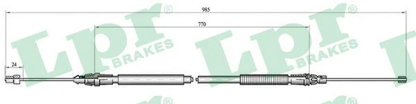 Cable Pull, parking brake LPR C0759B