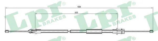 Cable Pull, parking brake LPR C0798B