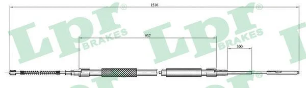 Cable Pull, parking brake LPR C0801B