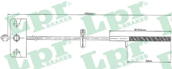 Cable Pull, parking brake LPR C0840B