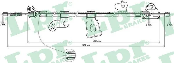 Cable Pull, parking brake LPR C0893B