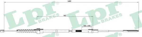 Cable Pull, parking brake LPR C0951B