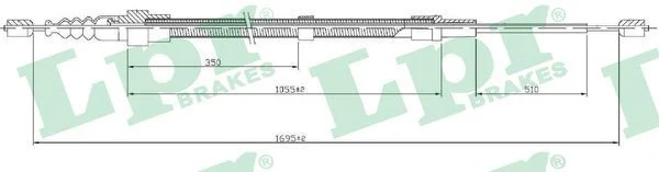 Cable Pull, parking brake LPR C0952B