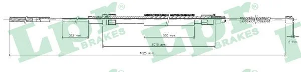 Cable Pull, parking brake LPR C0960B